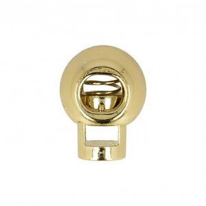 Mediac Metalen koordstopper rond goud 22 x 16 mm 2 stuks
