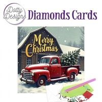 Diamond Painting Kerstkaart Pickup truck