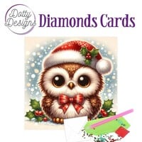 Diamond Painting Kerstkaart Christmas Owl 2
