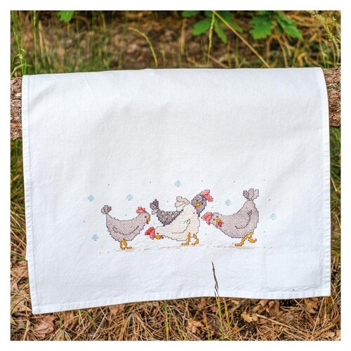 Vervaco Vervaco borduurpakket handdoek kippen PN-0223101