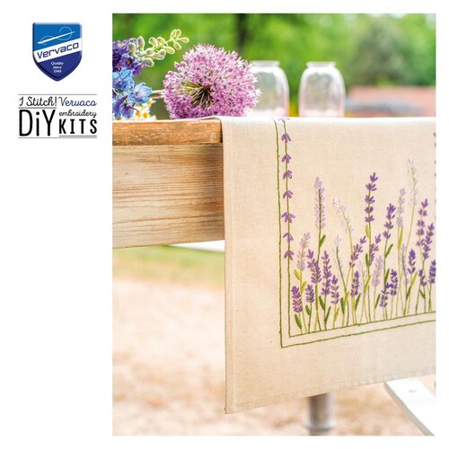 Vervaco Vervaco tafelloper borduurpakket lavendel PN-0222932