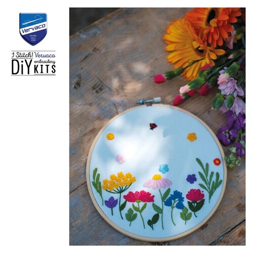 Vervaco Vervaco borduurpakket Summer Flowers met ring