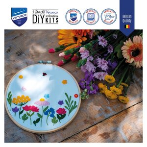 Vervaco Vervaco borduurpakket Summer Flowers met ring