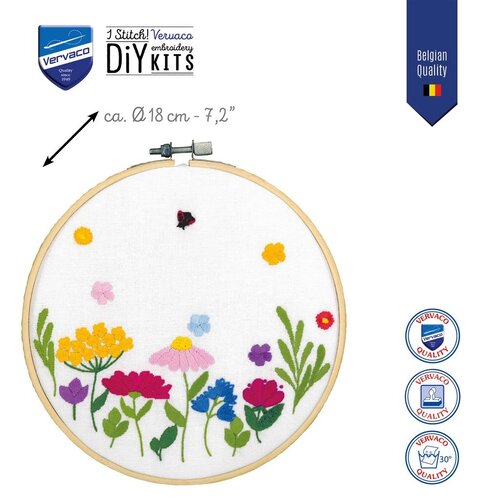 Vervaco Vervaco borduurpakket Summer Flowers met ring