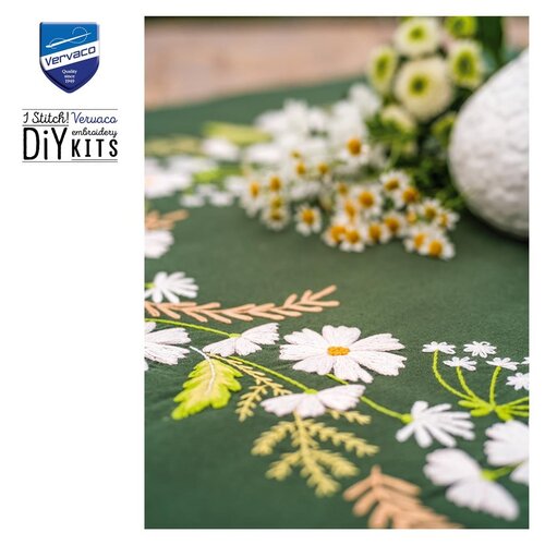 Vervaco Vervaco tafelkleed borduurpakket witte bloemen PN-0222578
