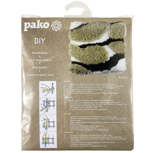 Pako Pako knoopkussen fluffy in neutrale kleuren