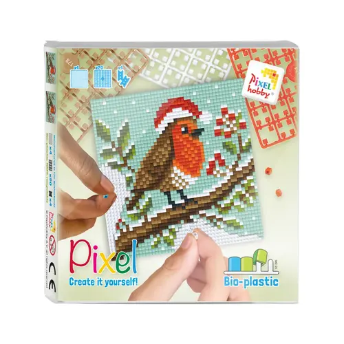 PixelHobby Pixel Set Kerst Vogel 44027 PixelHobby Pixel Set Kerst Vogel 44027