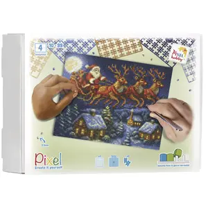 PixelHobby Pixelhobby Geschenkverpakking Santa with Reindeer