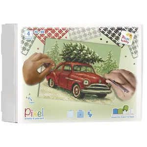 PixelHobby Pixelhobby Geschenkverpakking Car with Christmastree
