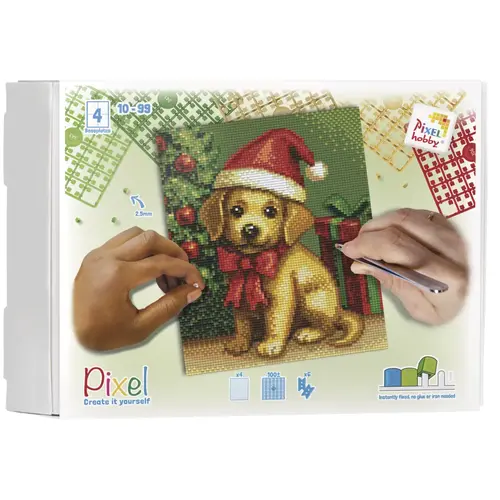 PixelHobby Pixelhobby Geschenkverpakking Christmas Puppy PixelHobby Pixelhobby Geschenkverpakking Christmas Puppy
