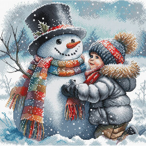 AVA Stitch AVA Stitch Borduurpakket Boy and his Snow Friend