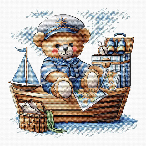 AVA Stitch AVA Stitch Borduurpakket Captain Bear on the High Seas AVA Stitch AVA Stitch Borduurpakket Captain Bear on the High Seas