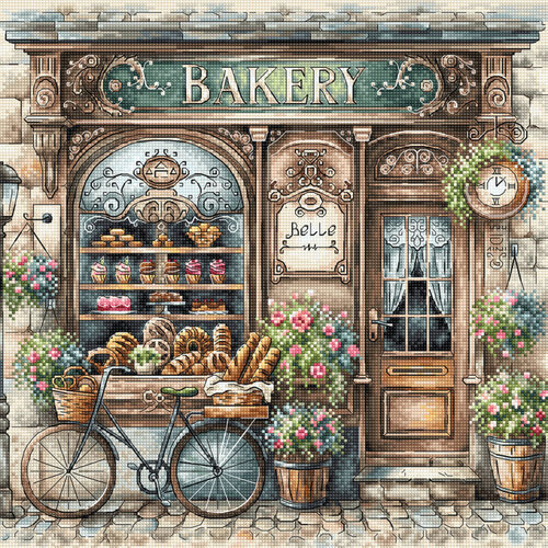 AVA Stitch AVA Stitch Borduurpakket The Old Bakery AVA Stitch AVA Stitch Borduurpakket The Old Bakery