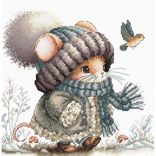 AVA Stitch Ava Stitch Borduurpakket Autumn Fairytale Mouse AVA Stitch Ava Stitch Borduurpakket Autumn Fairytale Mouse