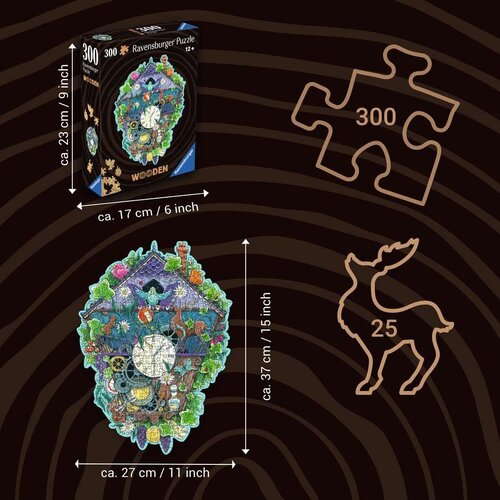 Ravensburger Houten puzzel Cuckoo Clock 300 stukjes