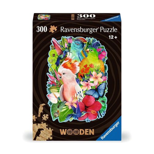 Ravensburger Houten puzzel Beautiful Birds 300 stukjes Ravensburger Houten puzzel Beautiful Birds 300 stukjes