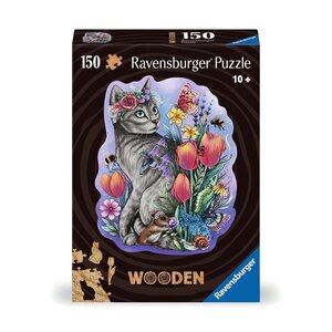 Ravensburger Houten Lovely cat 150 stukjes