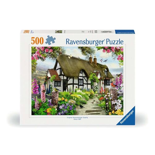 Ravensburger Ravensburger Idyllische cottage 500 stukjes Ravensburger Ravensburger Idyllische cottage 500 stukjes