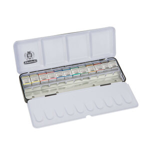 Schmincke Schmincke Horadam Aquarelverf set met metalen blik 12 halve napjes
