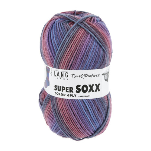 Lang Yarns Lang Yarns Super Soxx Time Of Day 6 draads 150 gram Lang Yarns Lang Yarns Super Soxx Time Of Day 6 draads 150 gram