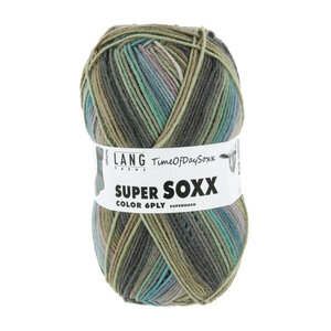 Lang Yarns Lang Yarns Super Soxx Time Of Day 6 draads 150 gram Lang Yarns Lang Yarns Super Soxx Time Of Day 6 draads 150 gram