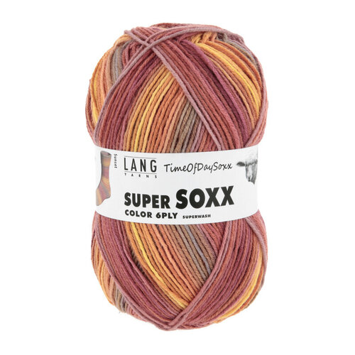 Lang Yarns Lang Yarns Super Soxx Time Of Day 6 draads 150 gram Lang Yarns Lang Yarns Super Soxx Time Of Day 6 draads 150 gram