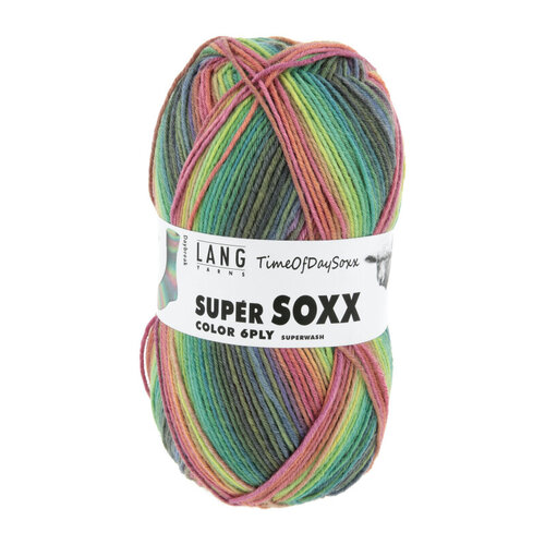 Lang Yarns Lang Yarns Super Soxx Time Of Day 6 draads 150 gram Lang Yarns Lang Yarns Super Soxx Time Of Day 6 draads 150 gram