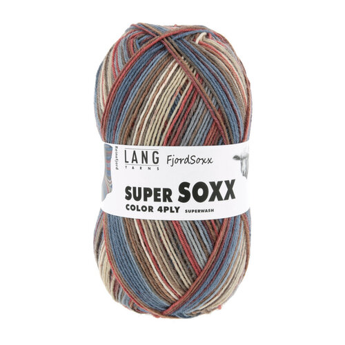 Lang Yarns Lang Yarns Super Soxx Fjord 4 draads 100 gram Lang Yarns Lang Yarns Super Soxx Fjord 4 draads 100 gram