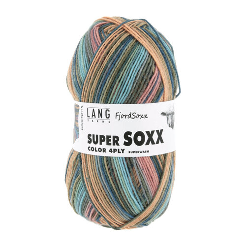 Lang Yarns Lang Yarns Super Soxx Fjord 4 draads 100 gram Lang Yarns Lang Yarns Super Soxx Fjord 4 draads 100 gram