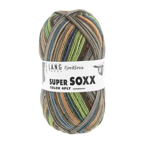 Lang Yarns Lang Yarns Super Soxx Fjord 4 draads 100 gram Lang Yarns Lang Yarns Super Soxx Fjord 4 draads 100 gram