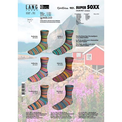 Lang Yarns Lang Yarns Super Soxx Fjord 4 draads 100 gram Lang Yarns Lang Yarns Super Soxx Fjord 4 draads 100 gram