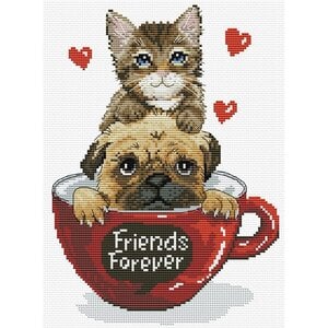Needleart Voorbedrukt borduurpakket Friends Forever