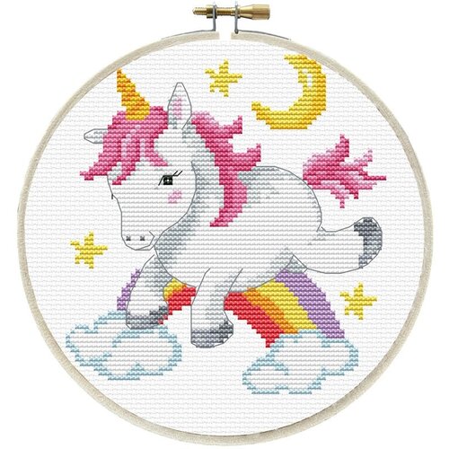Needleart Needleart Voorbedrukt Borduurpakket Unicorn Frolic Needleart Needleart Voorbedrukt Borduurpakket Unicorn Frolic