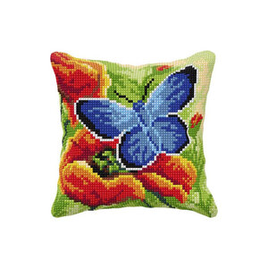 Orchidea Orchidea Borduurkussen Butterfly 40 x 40 cm