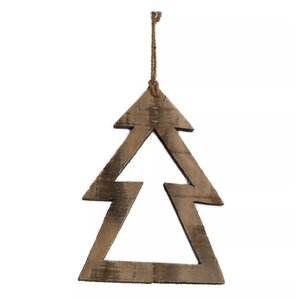 Hangdecoratie boom hout 28 x 38 x 2 cm Hangdecoratie boom hout 28 x 38 x 2 cm