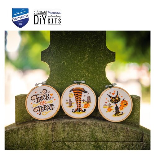 Vervaco Vervaco Miniatuur Halloween set van 3 Vervaco Vervaco Miniatuur Halloween set van 3