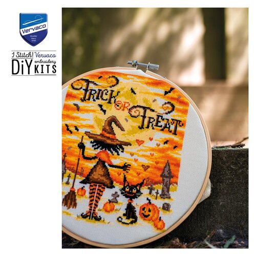 Vervaco Vervaco borduurpakket Trick or Treat PN-0222025 Vervaco Vervaco borduurpakket Trick or Treat PN-0222025