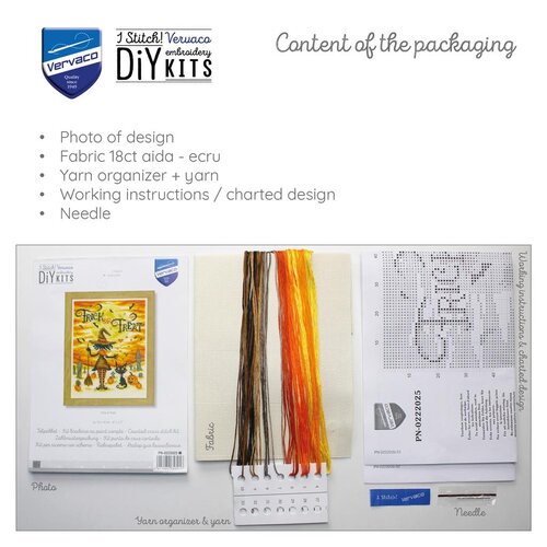 Vervaco Vervaco borduurpakket Trick or Treat PN-0222025 Vervaco Vervaco borduurpakket Trick or Treat PN-0222025