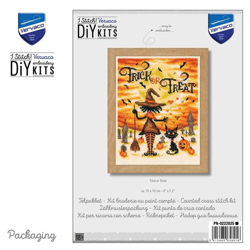 Vervaco Vervaco borduurpakket Trick or Treat PN-0222025 Vervaco Vervaco borduurpakket Trick or Treat PN-0222025