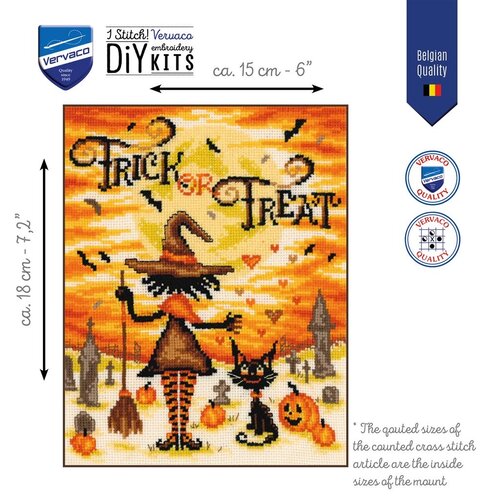 Vervaco Vervaco borduurpakket Trick or Treat PN-0222025 Vervaco Vervaco borduurpakket Trick or Treat PN-0222025