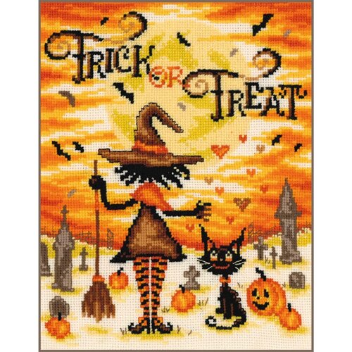 Vervaco Vervaco borduurpakket Trick or Treat PN-0222025 Vervaco Vervaco borduurpakket Trick or Treat PN-0222025