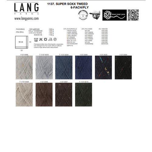 Lang Yarns Lang Yarns Super Soxx Tweed 6 draads Lang Yarns Lang Yarns Super Soxx Tweed 6 draads