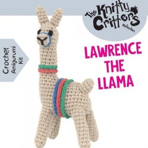 The Knitty Critters Haakpakket Knitty Critters Pouch Pals Lawrence The Lama