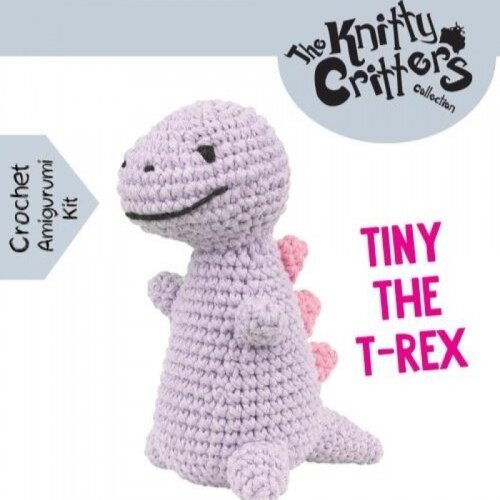 Haakpakket Knitty Critters Tiny The T-Rex Haakpakket Knitty Critters Tiny The T-Rex