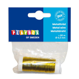 Playbox Metaaldraad goud rol 80 meter x 0.3 mm Playbox Metaaldraad goud rol 80 meter x 0.3 mm