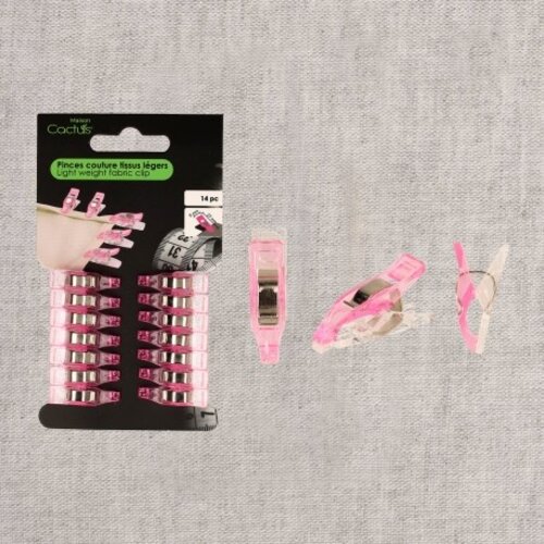 Mediac Stof en quilting clips 14 stuks 7 x 27 mm roze Mediac Stof en quilting clips 14 stuks 7 x 27 mm roze