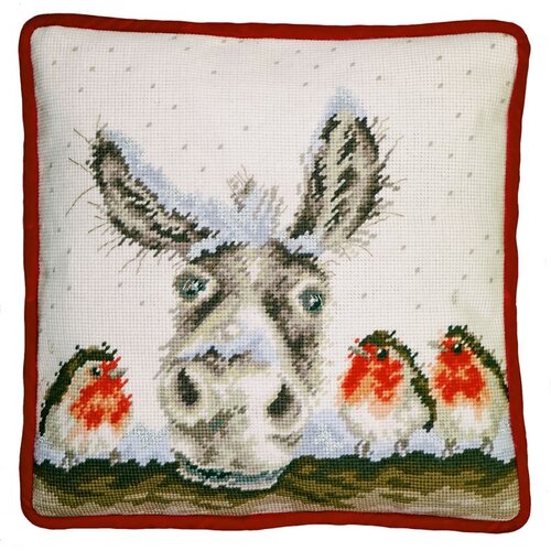 Bothy Threads Bothy Threads Petit Point Borduurkussen Christmas Donkey Tapestry Bothy Threads Bothy Threads Petit Point Borduurkussen Christmas Donkey Tapestry