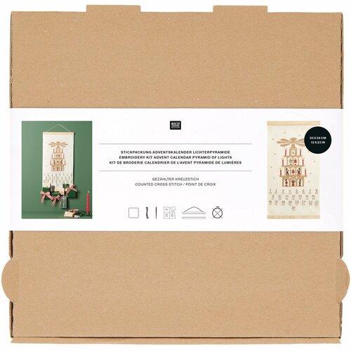Rico Design Borduurpakket Adventskalender Lichtpiramide Rico Design Borduurpakket Adventskalender Lichtpiramide