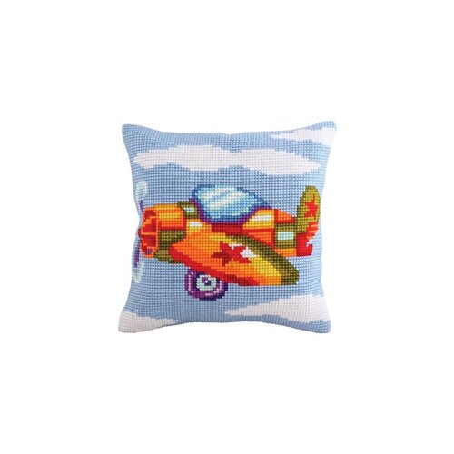 Collection D Art Borduurkussen Fly Boy 40 x 40 cm Collection D Art Borduurkussen Fly Boy 40 x 40 cm