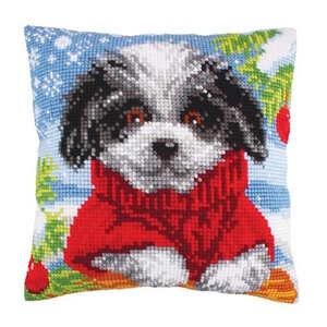 Collection D Art Borduurkussen Woolly Winter 40 x 40 cm